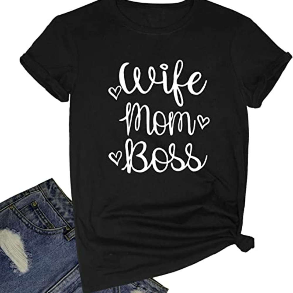 New wife,mom,boss tshirt all sizes up to 5XL